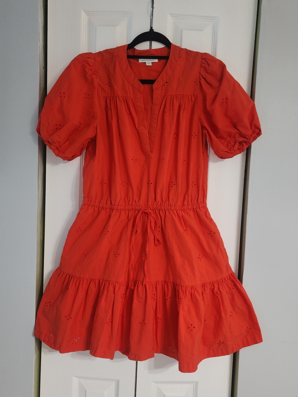 Free Assembly Women's Bright Orange Dress - Size M 8-10 Boho Festival